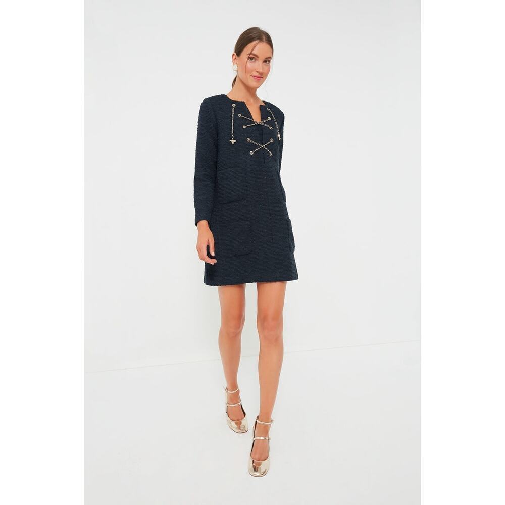 TUCKERNUCK Navy Tie Tweed Kelly Dress Size XXL NWT Retail $288 Tuckernuck